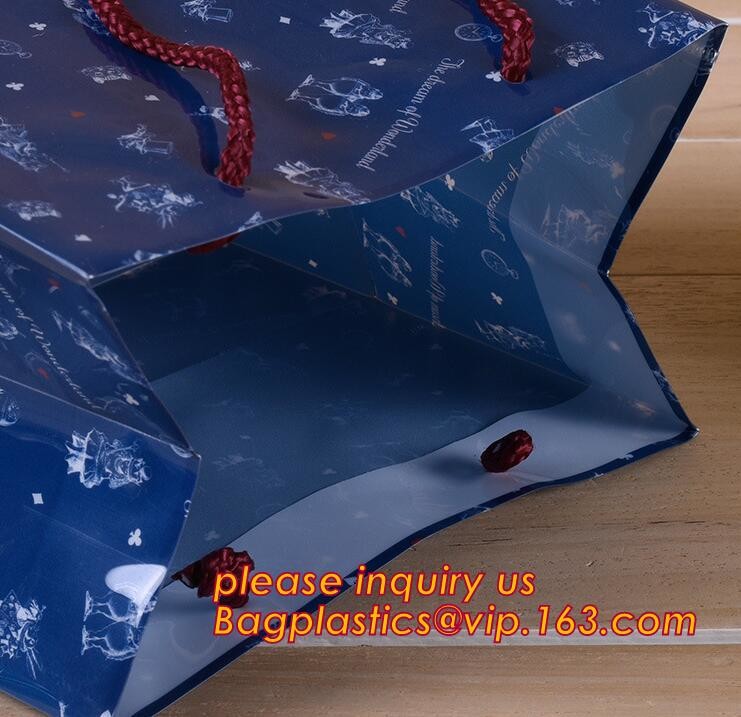 Promotional customized high quality soft loop plastic cloth bag,manufacturer custom soft loop handle polyethylene PE pla