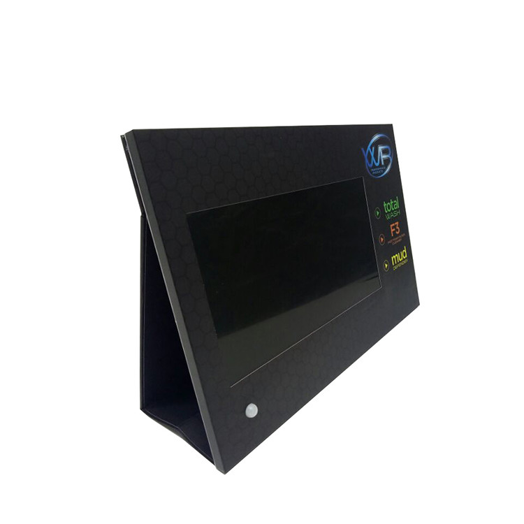 AC adaptor powered LCD pop video display for stores motion sensor video pos display