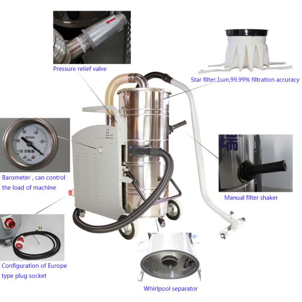 Floor Grinder Industrial Wet Dry Vacuum Cleaners 24 Hours Working