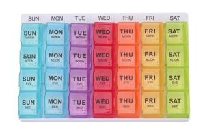 China 7 day a week cool detachable drugs box with 4 case each day, Safely pop-up 7case pill organizer, Mini cute compact pocke wholesale