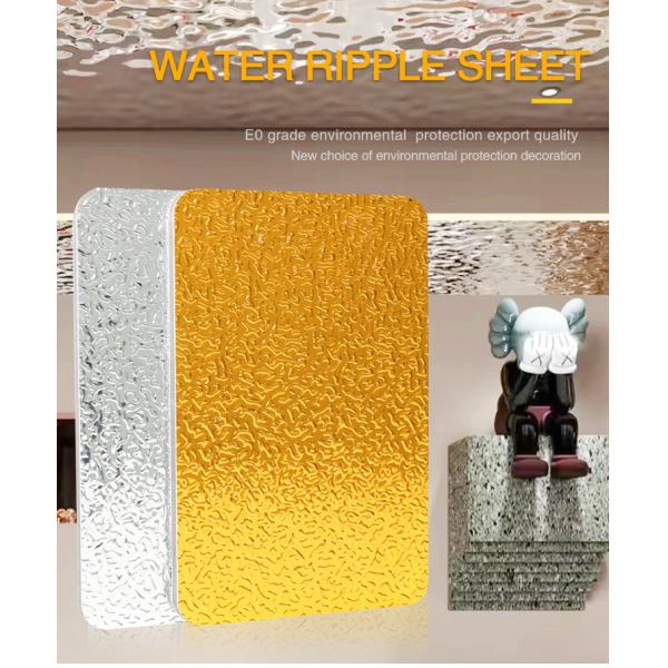 Water Ripple Panel Free Sample 1220*2440*5/8mm Flame Retardant Bamboo Charcoal Wood Eco-Friendly 3d Interior Wall Panels Water Ripple Texture