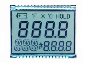 China Custom 4 Digit 7 Segment Numeric Display TN Reflective LCD Display For Meter Pin Connector wholesale