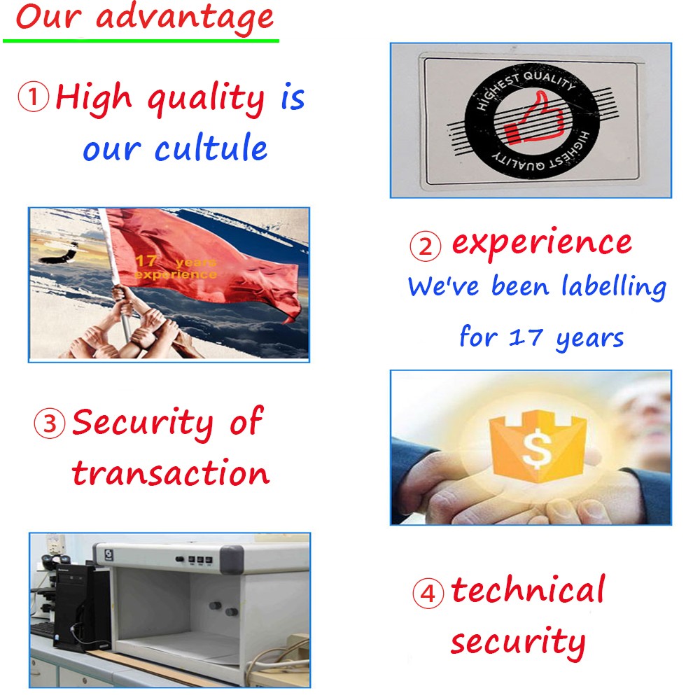 Hot Stamping Custom Size Tamper Evident Security Labels