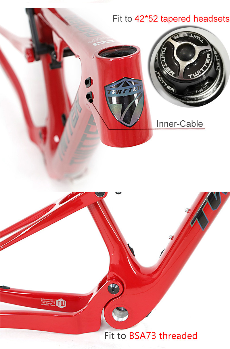 Full Suspension EPS 29er Bike Frame TWITTER Full Carbon Fiber Mountain Bike Frame
