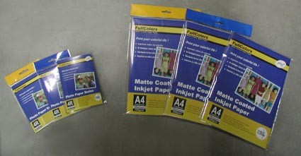 Non - Toxic Self Adhesive Inkjet Paper Rolls , Large Format Plotter Paper Long Durability