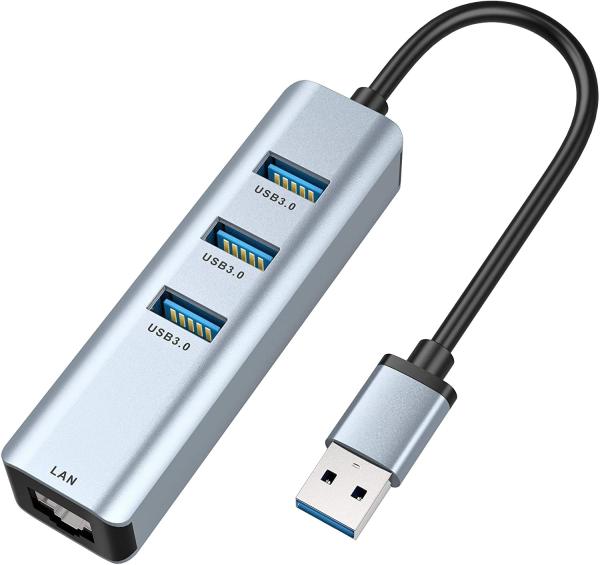 Quality 3.0 USB Ethernet Adapter 3Port USB RJ45 10 Gigabit Ethernet Adapter ROHS for sale