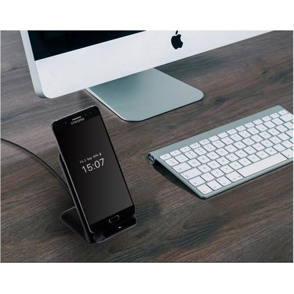 Ergonomic Standing Wireless Charger Space Saving Led Light Indicator