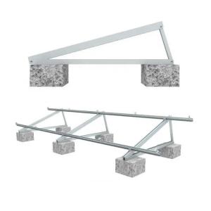 China ISO9001 Uncoated Adjustable Solar Panel Mounting Brackets With Ground Screw wholesale