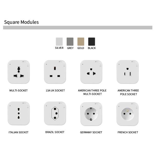 Universal multi smart office desk power track electric socket outlet customized support