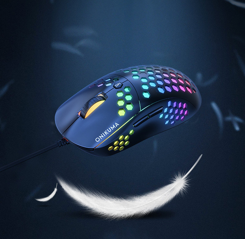 USB 6400DPI RGB 8D Optical Ergonomic Gaming Mouse For PC