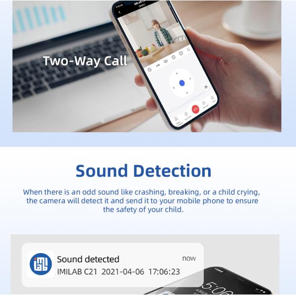 Imilab C21 Camera Multi function Night Vision Human Detection Tracking Security Mini Wireless Camera Xiaomi