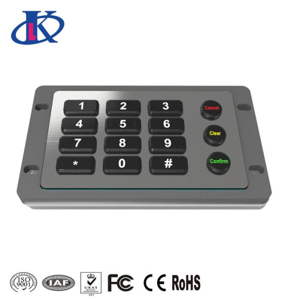 Quality Excellent Tactile Feel Backlit Metal Keypad , Weatherproof Keypad Customizable Key Layout for sale