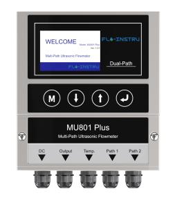 MU801 Plus Time Difference Time Measuring Principle Ultrasonic Flowmeter Multi Channel
