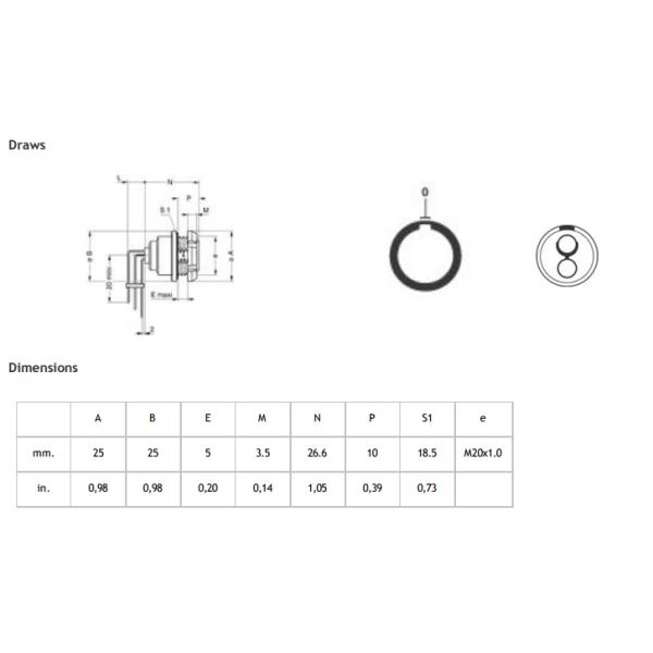 IP68 Lemo K Series Circular Connector With Printed Circuit Board Socket