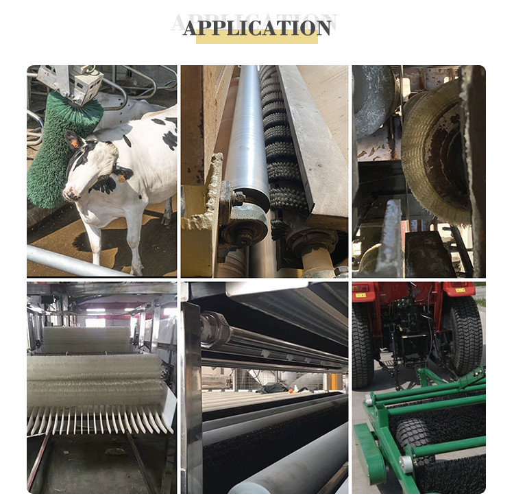 Industrial Nylon Cylinder Roller Brush Rotary Customized