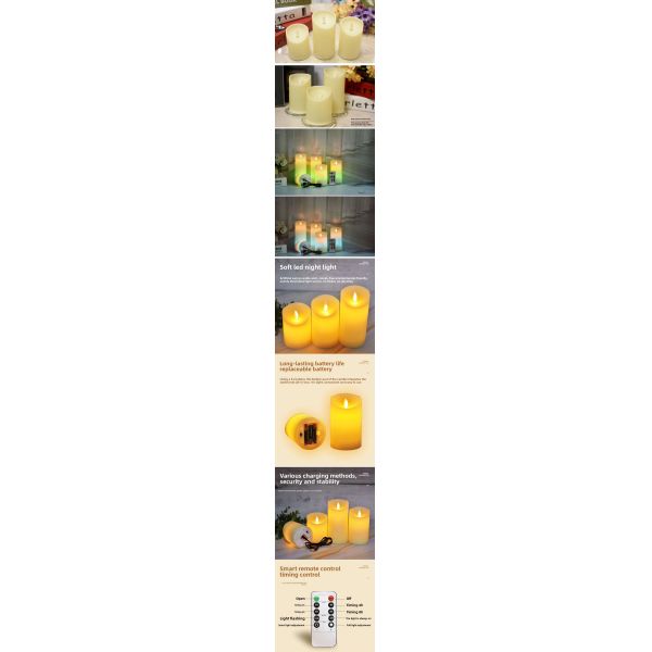 China Wholesale High Quality Cheap Rechargeable Realistic Dancing Battery Simulation Flameless Flickering Led Candles Light Set