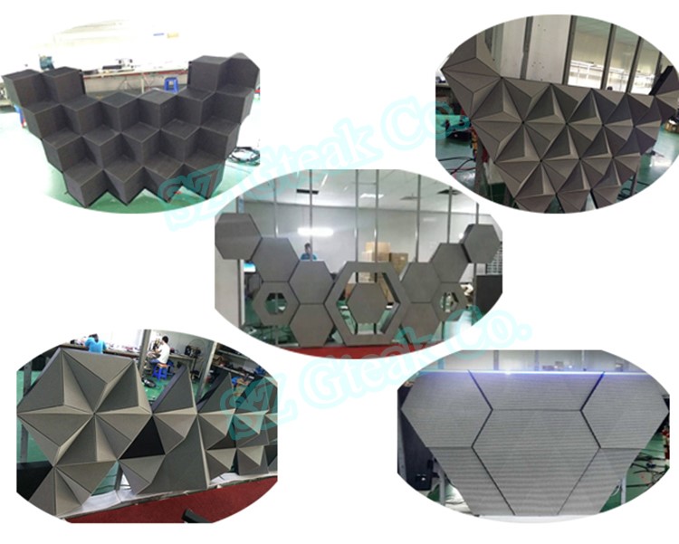 3D effect full color led dj booth