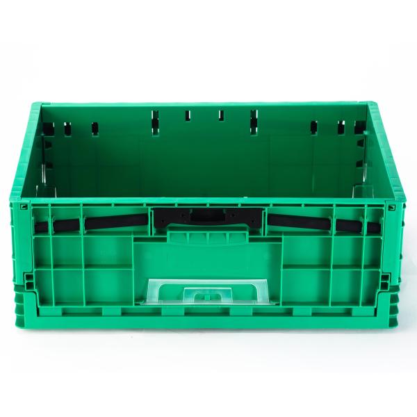 Customized Logo Plastic Storage Box Container Folding Stackable Crate for Tool Storage