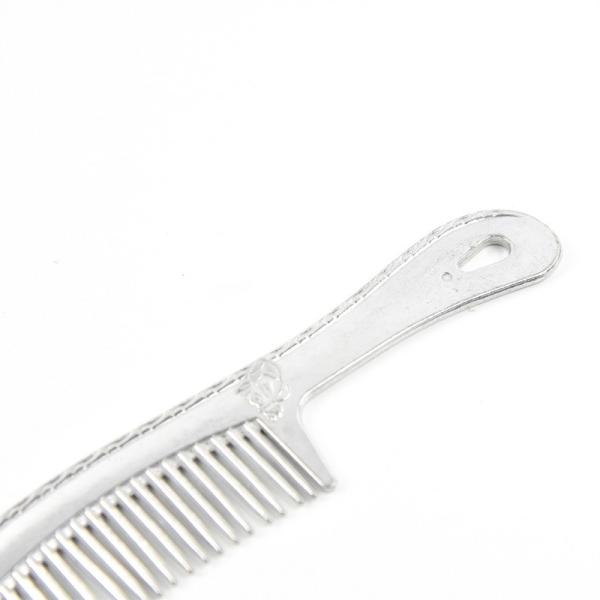 Quality Durable Metal Grooming Comb Customize Logo Printing Handle With Front Hook for sale