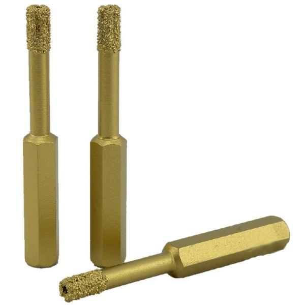 Vacuum brazed diamond core drill bits for hard porcelain tile