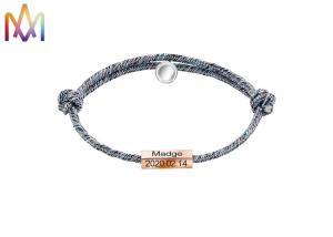 Bells Pendants Braided Lettering Mens Magnetic Bracelets