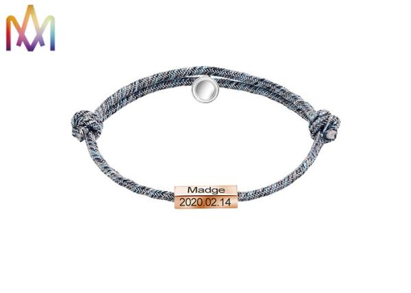 Quality Bells Pendants Braided Lettering Mens Magnetic Bracelets for sale