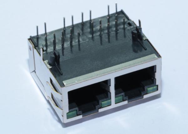 Quality JG0-0024 Multi-Port Rj45 MagJack 10/100BaseT For LED Video Lighting LPJG21851AWNL for sale