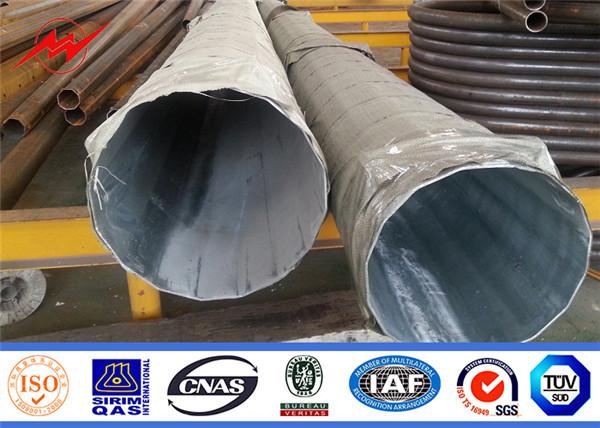 Quality Q235B Q345B Steel Electric Transmission Steel Power Poles With Cross Arm for sale