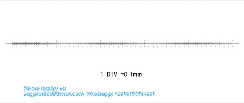 Lab Microscope Slides DIV 0.1 Mm Calibration Slide Length 50 Mm Horizontal Scale Ruler-Linear Scale Stage Micrometer
