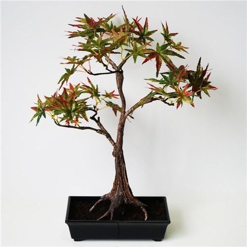 Quality Potted Artificial Maple Bonsai , Imitation Bonsai Trees Rejuvenating Customized for sale