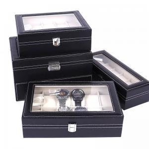 China Composite Material PU Leather Jewelry Box 33X22X9CM For Watch Storage wholesale