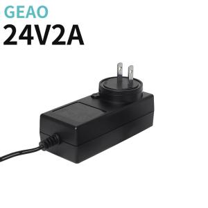 China 24V 2A Plug In Power Adapter Interchangeable Universal Charging Adapter FCC wholesale