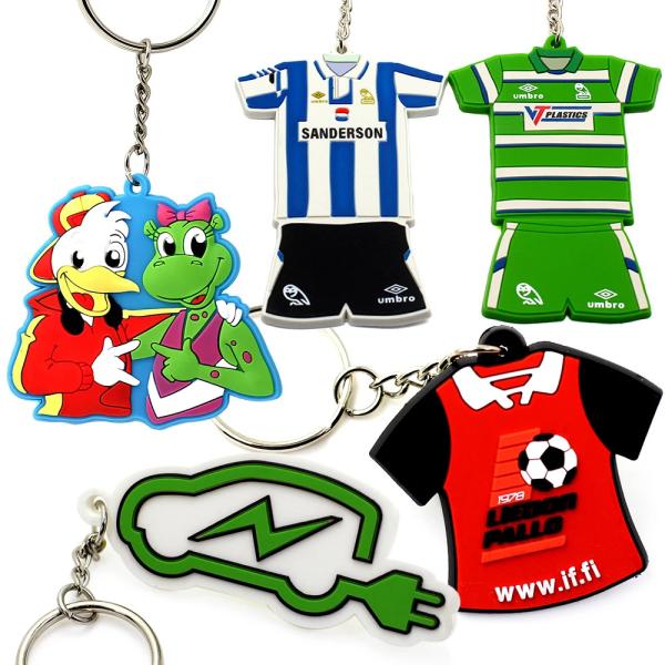 Quality Custom Pvc Keychain 2D 3D Soft Pvc Keyrings Promotional Non toxic for sale