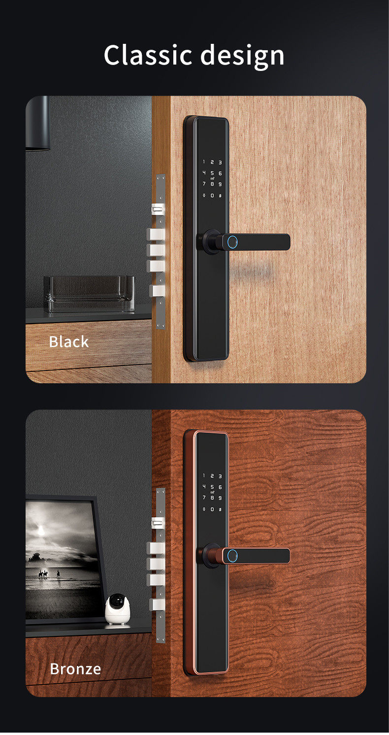 CE Wifi Tuya App Digital Smart Door Locks Fingerprint For Home