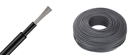 Tinned Copper 6mm Solar Cable , H1Z2Z2-K 1.5kV Solar Dc Wire