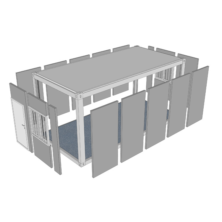 Portable Modular Flat Pack Container House Detachable Hospital Knockdown System