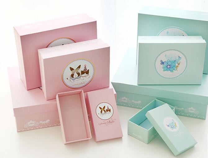 Custom design gradient color luxury paper packaging gift box with lid,Paper Flower Box Florist Bouquet Box Packaging Ros