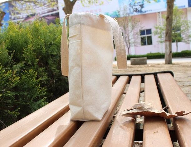 Custom silk screen printed Cotton material handle style blank natural cotton canvas bag without logo bagplastics bagease