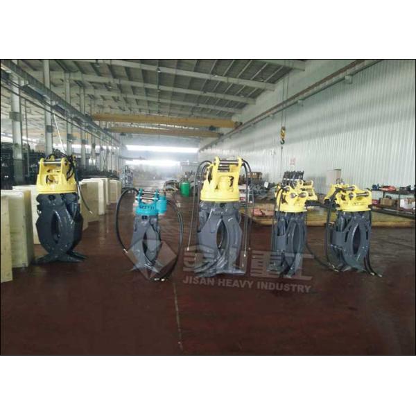 Wear Resistant Excavator Rock Grab , Heavy Duty Hydraulic Grab For Excavator Komatsu PC60