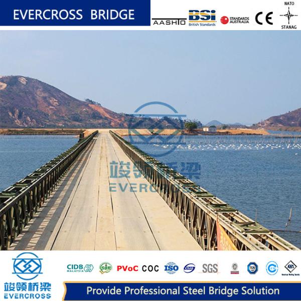 Quality Large Span Steel Bailey Bridge construction Double Row Single Layer Economic for sale