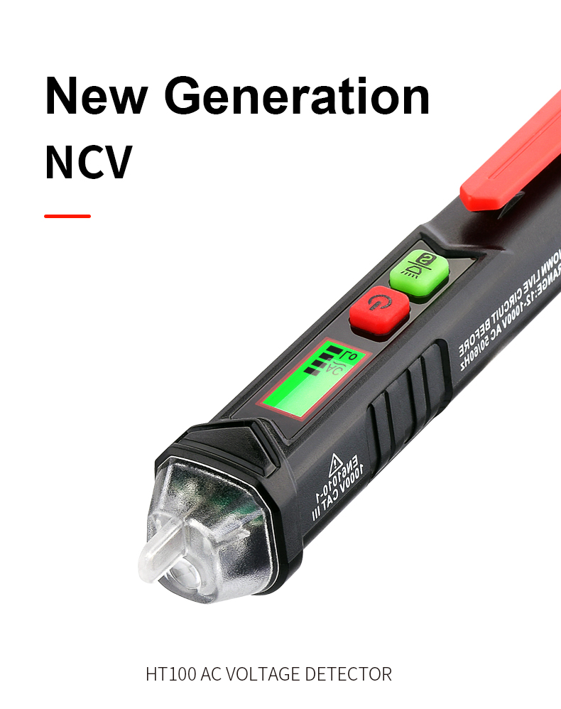 Light Alarm Pen Type Voltage Tester , 12 Volt Non Contact Voltage Tester