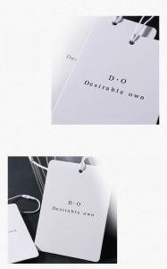 ODM Rectangle Two Layers Debossing Clothing Label Tag With String