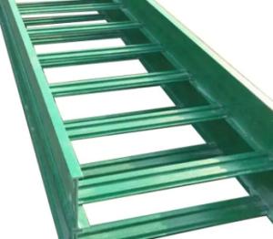 China Green Solid FRP Ladder Type Cable Tray Non Combustible High Flexibility wholesale