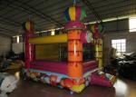 Small inflatable bouncer with net around / inflatable ball pool bouncer