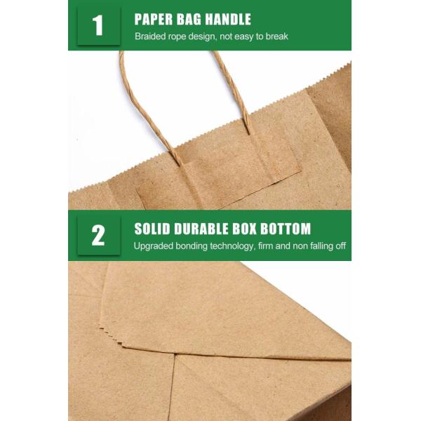 FSC Certified Kraft Paper Handbag For Clothing And Garment Packaging