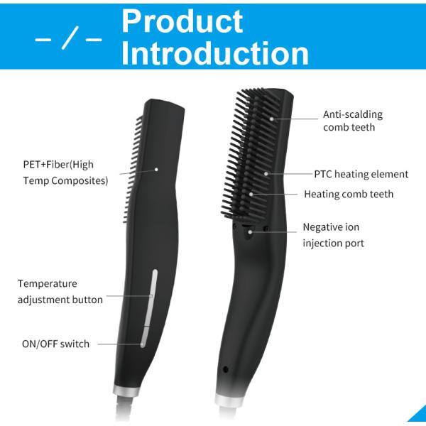 Fixed Cord 11 Million/Cm3 Beard Flat Iron Brush