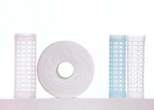 Quality Air Spliced Core Spun Yarn 40/2 Raw White Pp Sewing Thread 25kg / Pp Bags Packing for sale