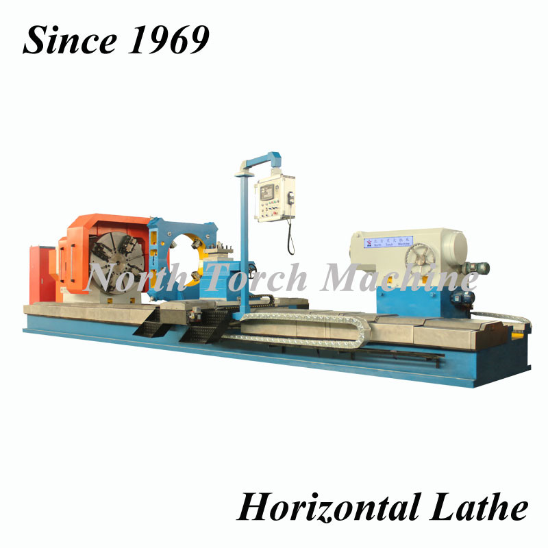 Conventional Horizontal Heavy Duty Lathe Machine Marine Propeller Shaft Use