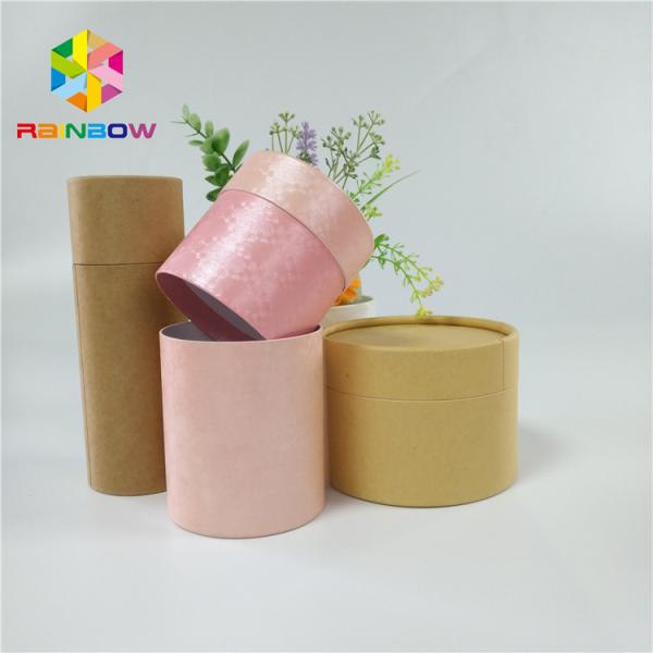 Brown Composite Push Up Paper Tube Packaging Offset Printing For Garden Tools