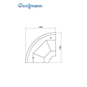 Open Fish Display Refrigerator